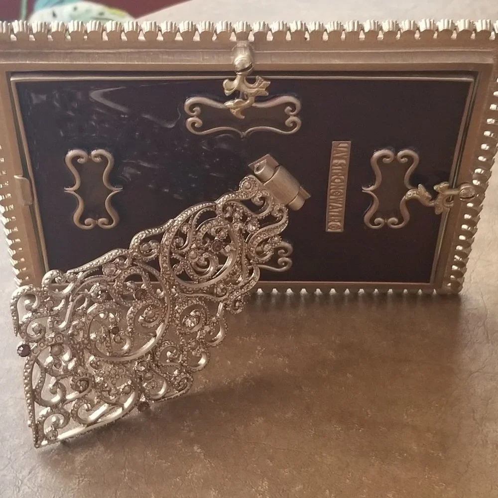 RARE JAY STRONGWATER LORRAINE LUCAS LEOPARD JUNGLE PAVE CRYSTAL ENAMEL FRAME